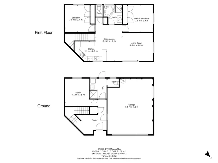 Floorplan of Homely semi-detached listing, 2/8 Jillamatong Street, Jindabyne NSW 2627