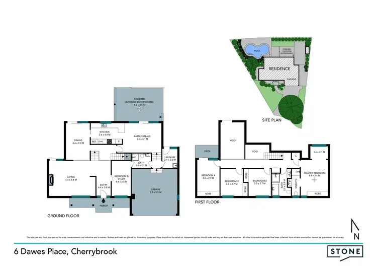 Floorplan of Homely house listing, 6 Dawes Place, Cherrybrook NSW 2126