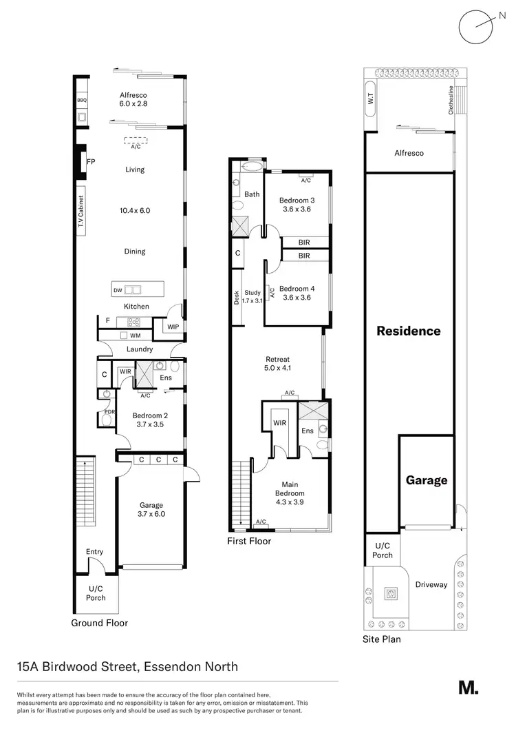 Floorplan of Homely house listing, 15A Birdwood Street, Essendon North VIC 3041