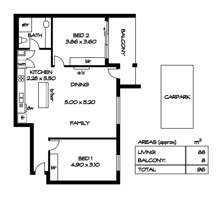 Floorplan of Homely unit listing, 10/53 Parnatti Street, Lightsview SA 5085