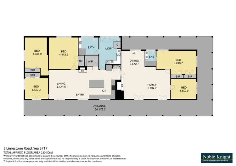 Floorplan of Homely rural property listing, 3 Limestone Road, Yea VIC 3717