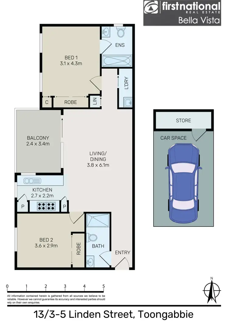 Floorplan of Homely apartment listing, 13/3-5 Linden Street, Toongabbie NSW 2146