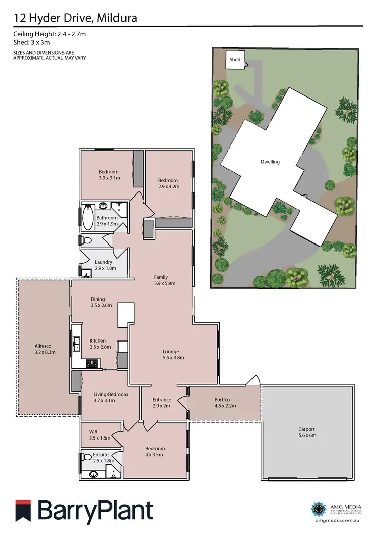 Floorplan of Homely house listing, 12 Hyder Drive, Mildura VIC 3500