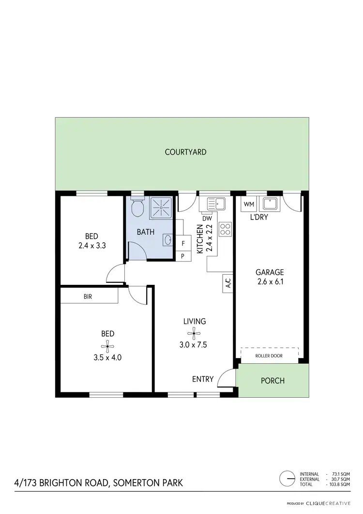 Floorplan of Homely unit listing, 4/173 Brighton Road, Somerton Park SA 5044