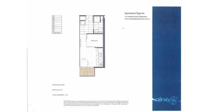 Floorplan of Homely apartment listing, Level 405/243/263 Franklin Street, Melbourne VIC 3000