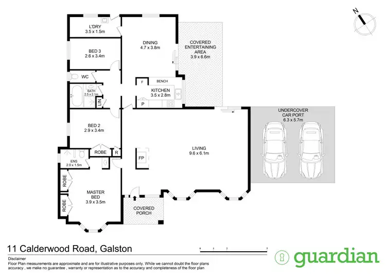 Floorplan of Homely rural property listing, 11 Calderwood Road, Galston NSW 2159