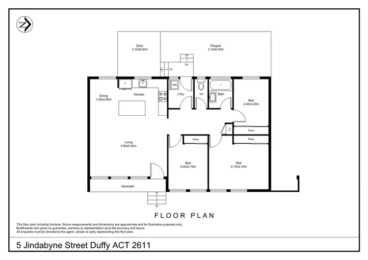 Floorplan of Homely house listing, 5 Jindabyne Street, Duffy ACT 2611