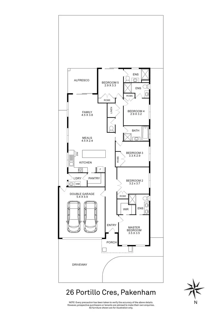 Floorplan of Homely house listing, 26 Portillo Crescent, Pakenham VIC 3810