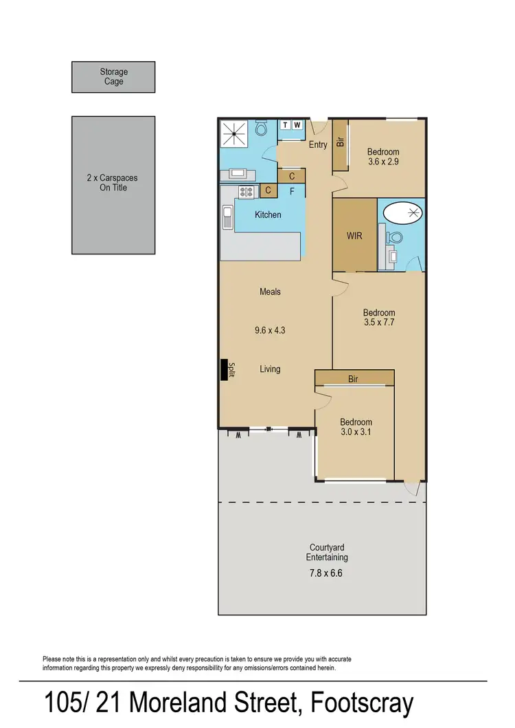 Floorplan of Homely apartment listing, 105/21 Moreland Street, Footscray VIC 3011