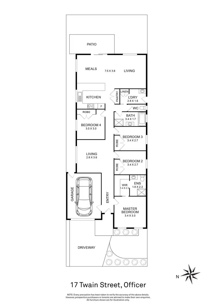 Floorplan of Homely house listing, 17 Twain Street, Officer VIC 3809