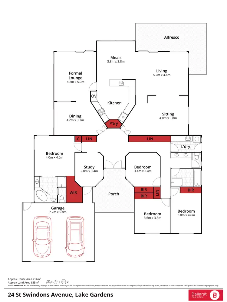 Floorplan of Homely house listing, 24 St Swindons Avenue, Lake Gardens VIC 3355