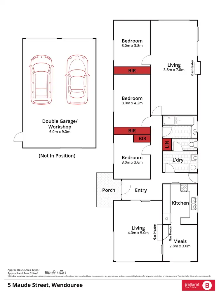 Floorplan of Homely house listing, 5 Maude Street, Wendouree VIC 3355