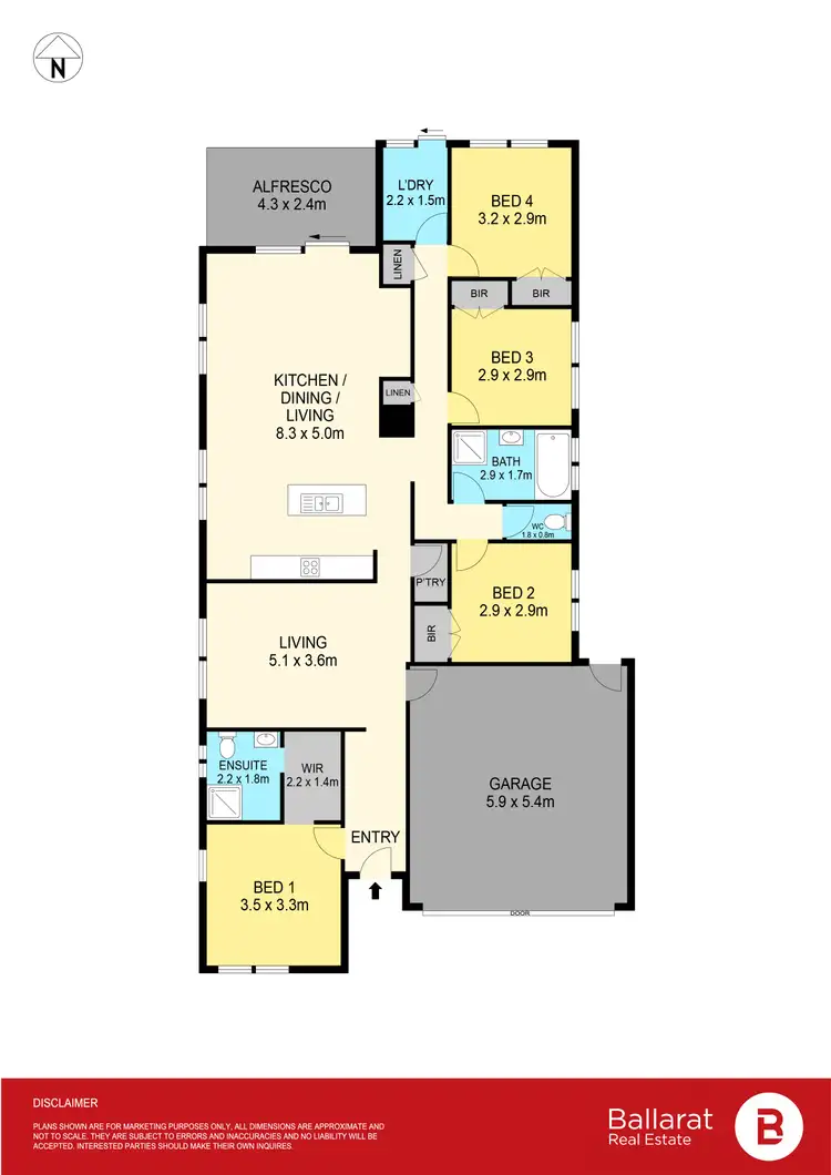 Floorplan of Homely house listing, 93 Grainger Parade, Lucas VIC 3350
