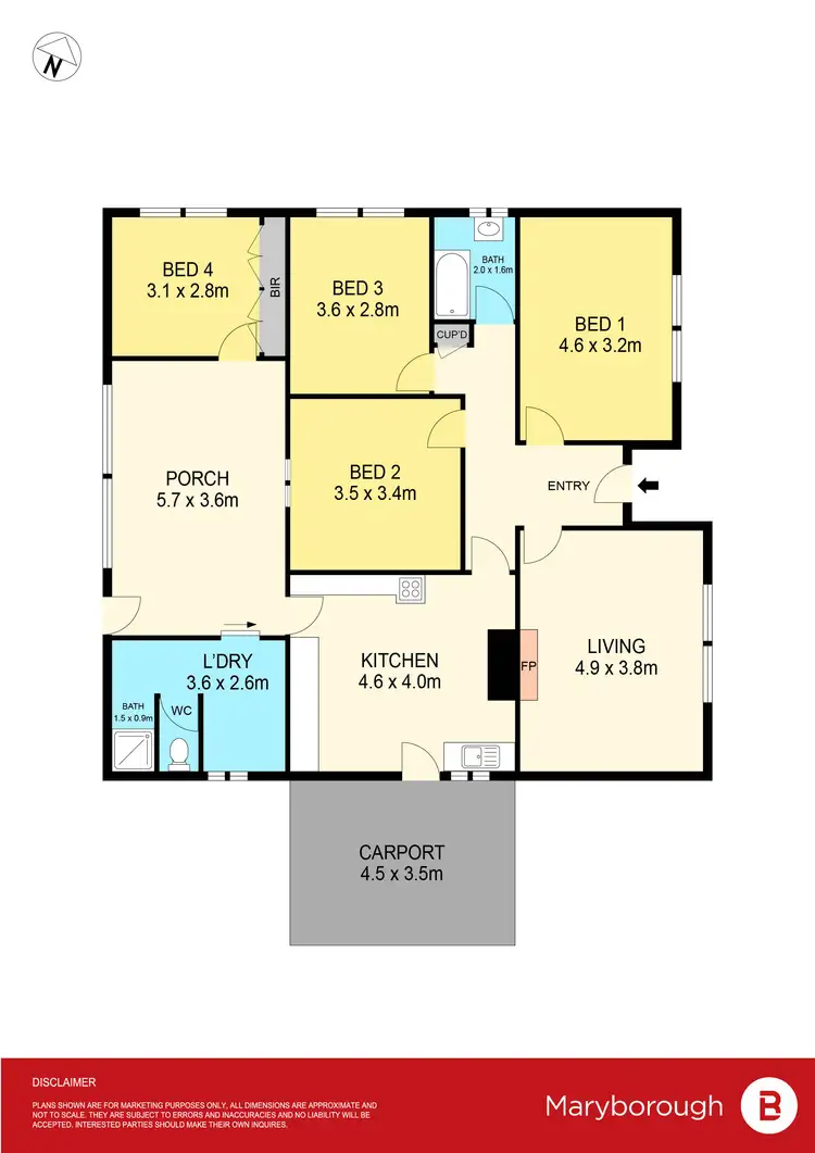 Floorplan of Homely house listing, 12B Brown Street, Maryborough VIC 3465