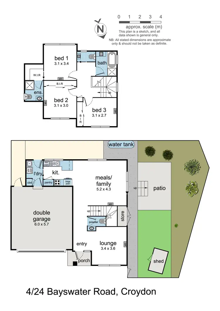 Floorplan of Homely townhouse listing, 4/24 Bayswater Road, Croydon VIC 3136