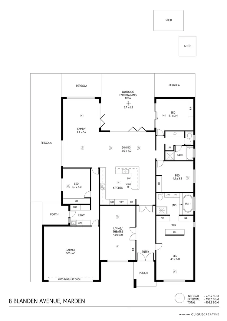 Floorplan of Homely house listing, 8 Blanden Avenue, Marden SA 5070