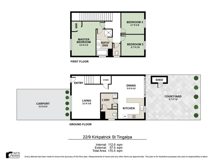 Floorplan of Homely townhouse listing, 22/9 Kirkpatrick Street, Tingalpa QLD 4173