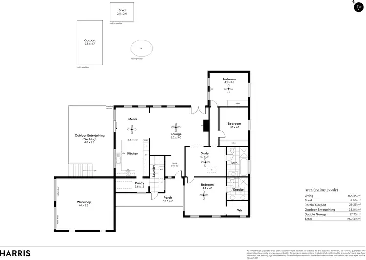 Floorplan of Homely house listing, 116 Emmett Road, Crafers West SA 5152