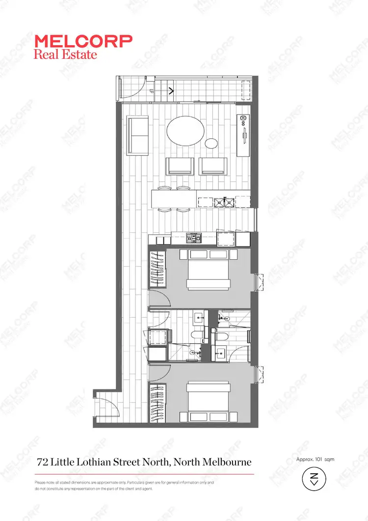 Floorplan of Homely apartment listing, 72 Little Lothian Street North, North Melbourne VIC 3051