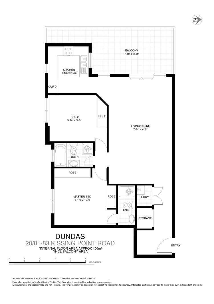 Floorplan of Homely apartment listing, 20/81-83 Kissing Point Road, Dundas NSW 2117