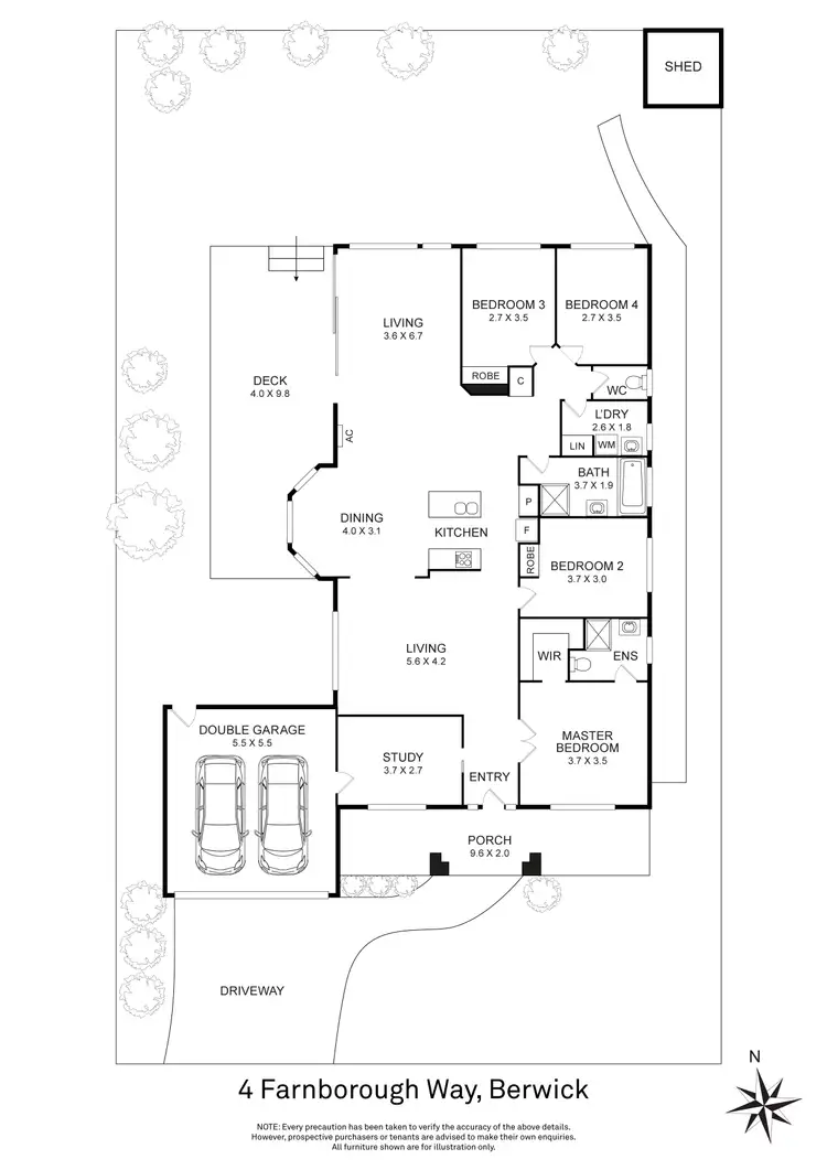 Floorplan of Homely house listing, 4 Farnborough Way, Berwick VIC 3806