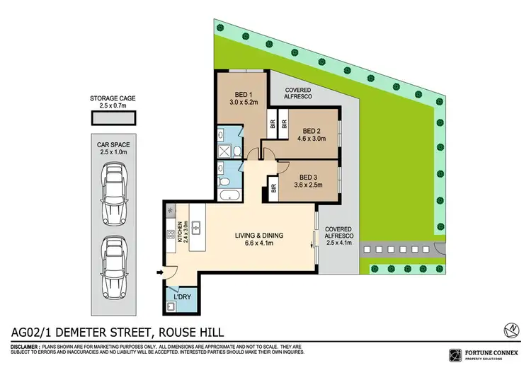 Floorplan of Homely apartment listing, AG02/1 Demeter Street, Rouse Hill NSW 2155