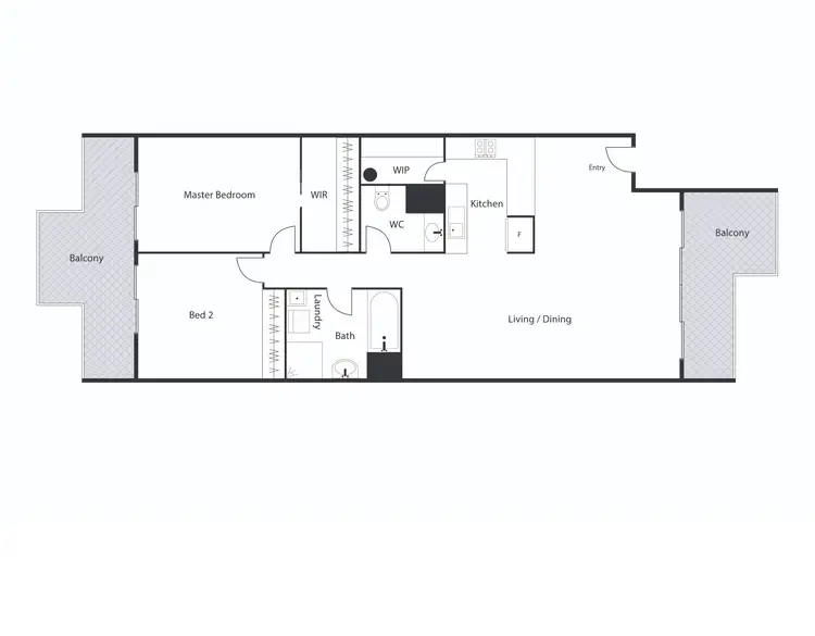 Floorplan of Homely apartment listing, 7/43-51 Giles Street, Kingston ACT 2604