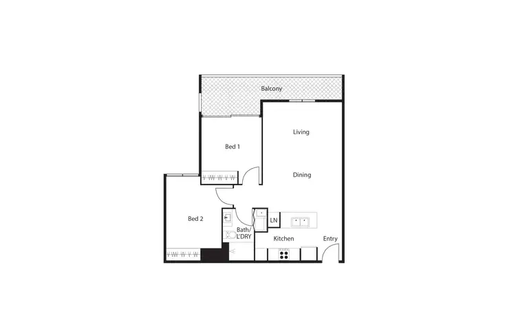 Floorplan of Homely apartment listing, 203/7 Irving Street, Phillip ACT 2606