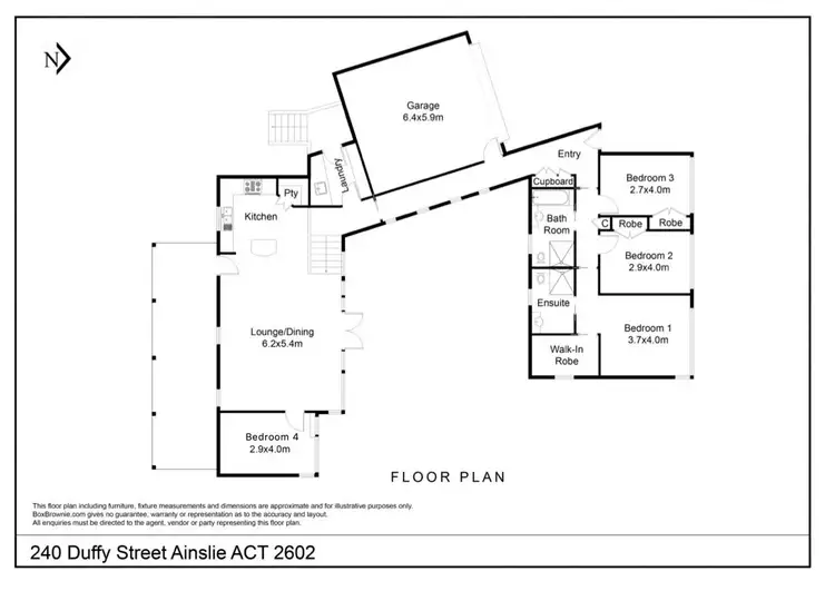 Floorplan of Homely house listing, 240 Duffy Street, Ainslie ACT 2602