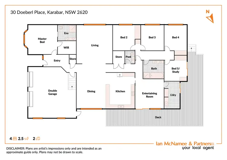 Floorplan of Homely house listing, 30 Doeberl Place, Karabar NSW 2620