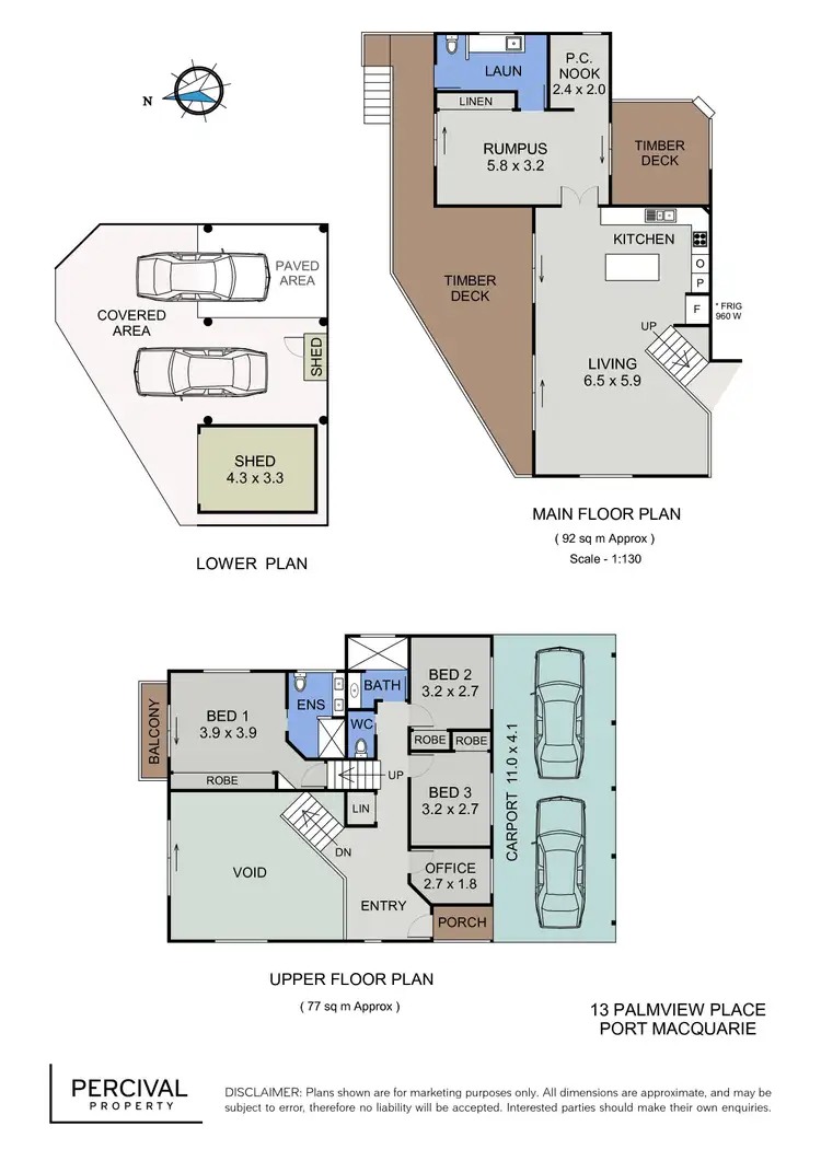 Floorplan of Homely house listing, 13 Palmview Place, Port Macquarie NSW 2444