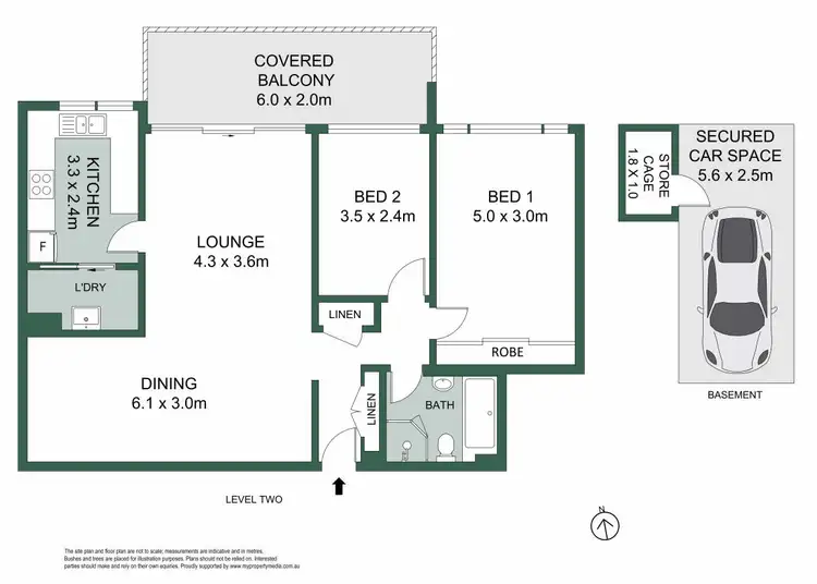 Floorplan of Homely unit listing, 12/4 Amherst Street, Cammeray NSW 2062