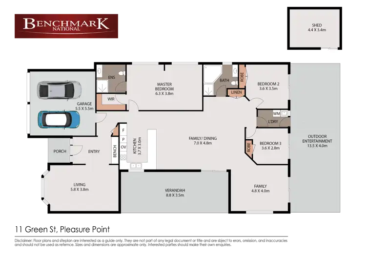 Floorplan of Homely house listing, 11 Green Street, Pleasure Point NSW 2172