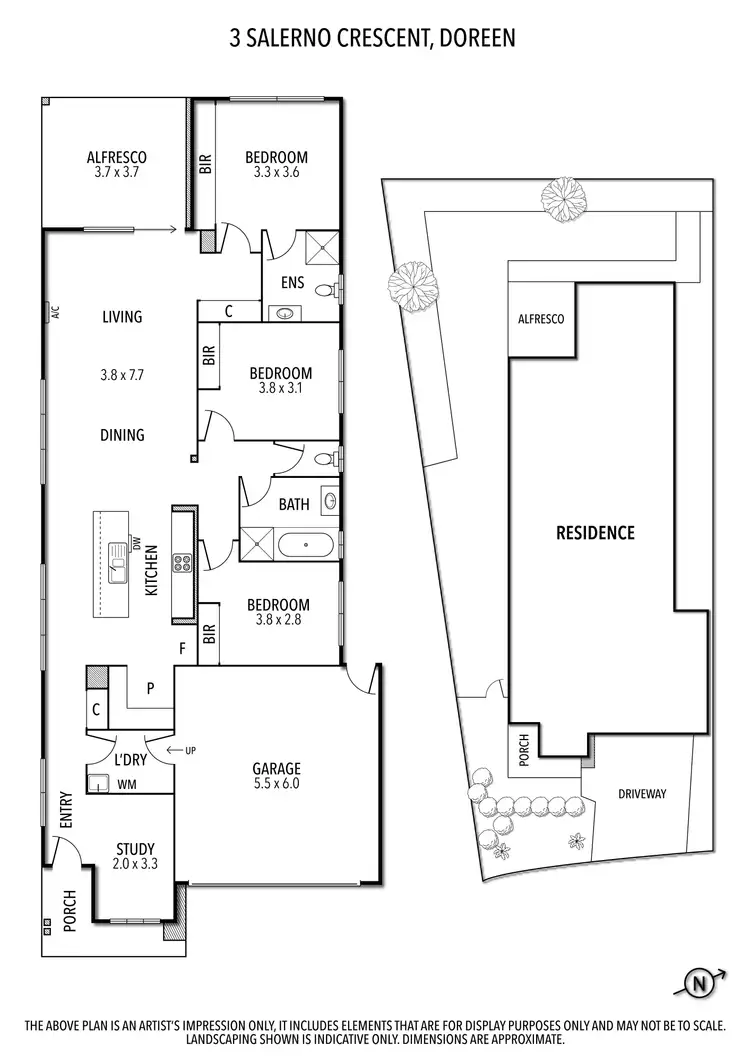 Floorplan of Homely house listing, 3 Salerno Crescent, Doreen VIC 3754