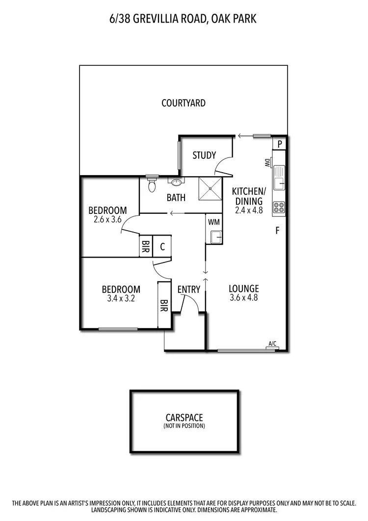 Floorplan of Homely unit listing, 6/38 Grevillia Road, Oak Park VIC 3046
