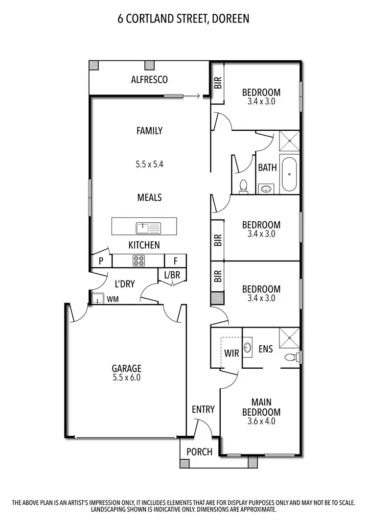 Floorplan of Homely house listing, 6 Cortland Street, Doreen VIC 3754