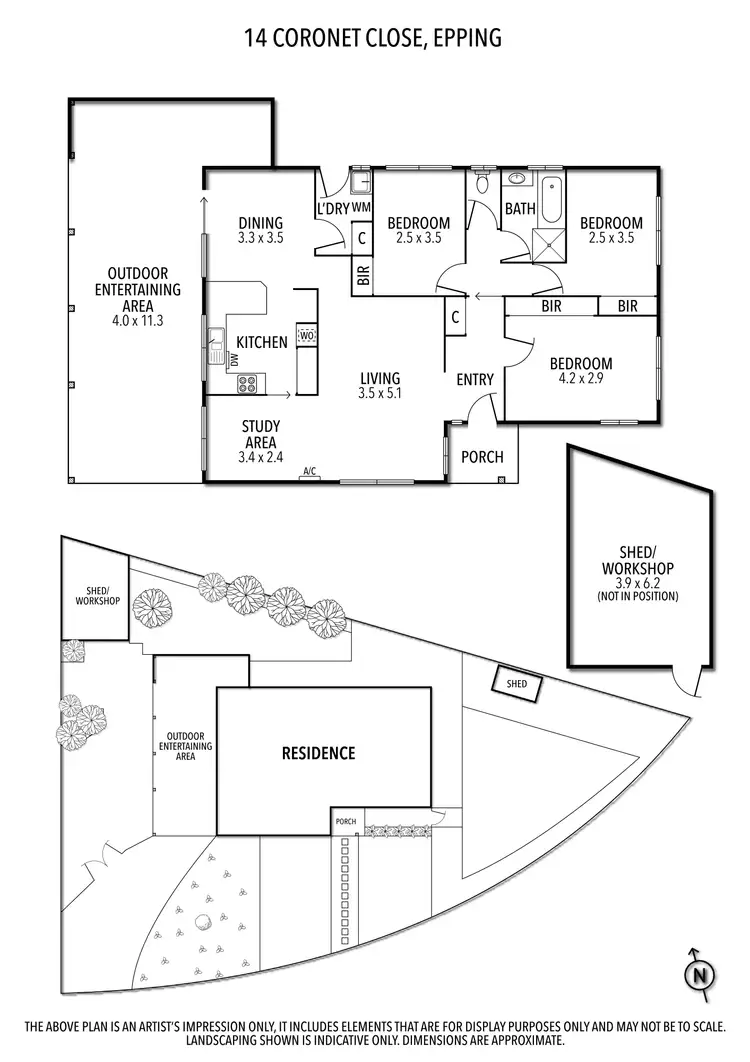 Floorplan of Homely house listing, 14 Coronet Close, Epping VIC 3076