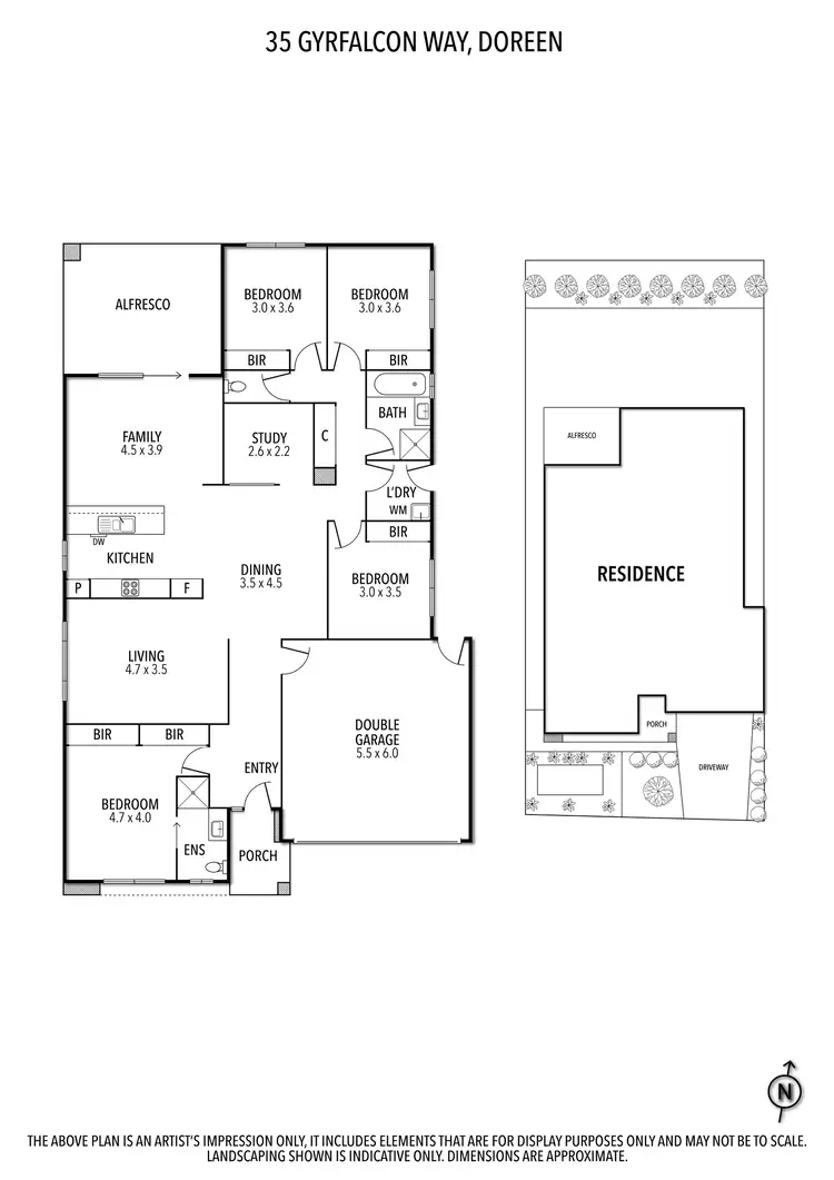 Floorplan of Homely house listing, 35 Gyrfalcon Way, Doreen VIC 3754