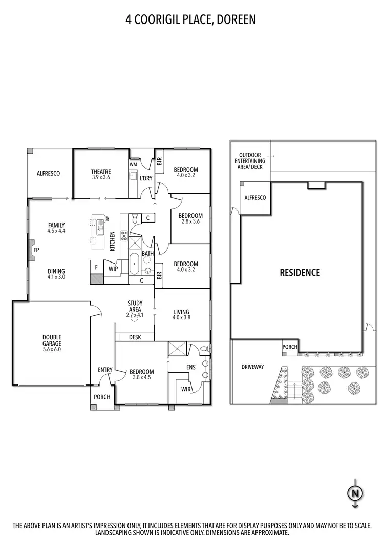 Floorplan of Homely house listing, 4 Coorigil Place, Doreen VIC 3754
