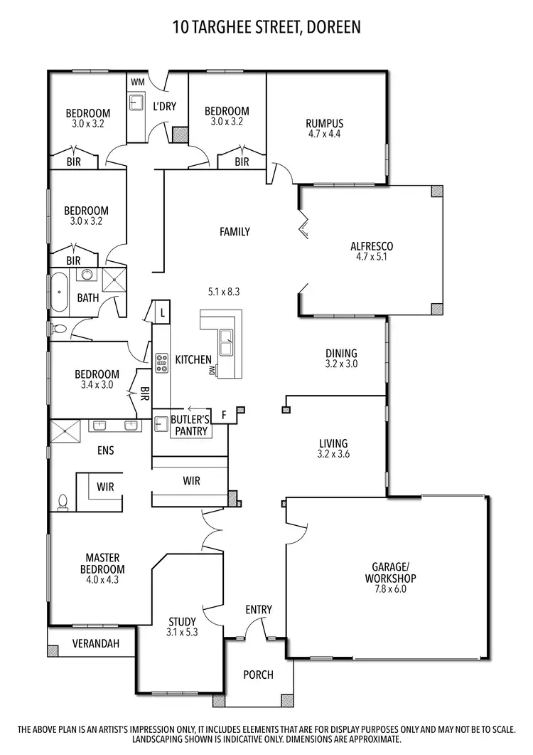 Floorplan of Homely house listing, 10 Targhee Street, Doreen VIC 3754