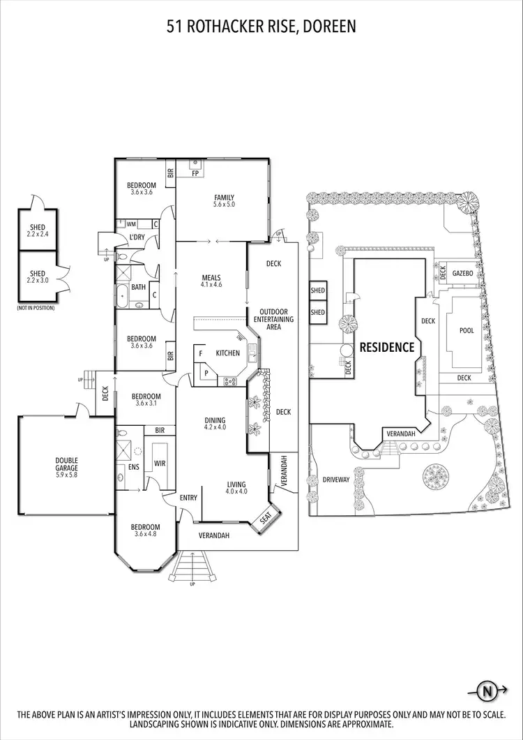 Floorplan of Homely house listing, 51 Rothacker Rise, Doreen VIC 3754