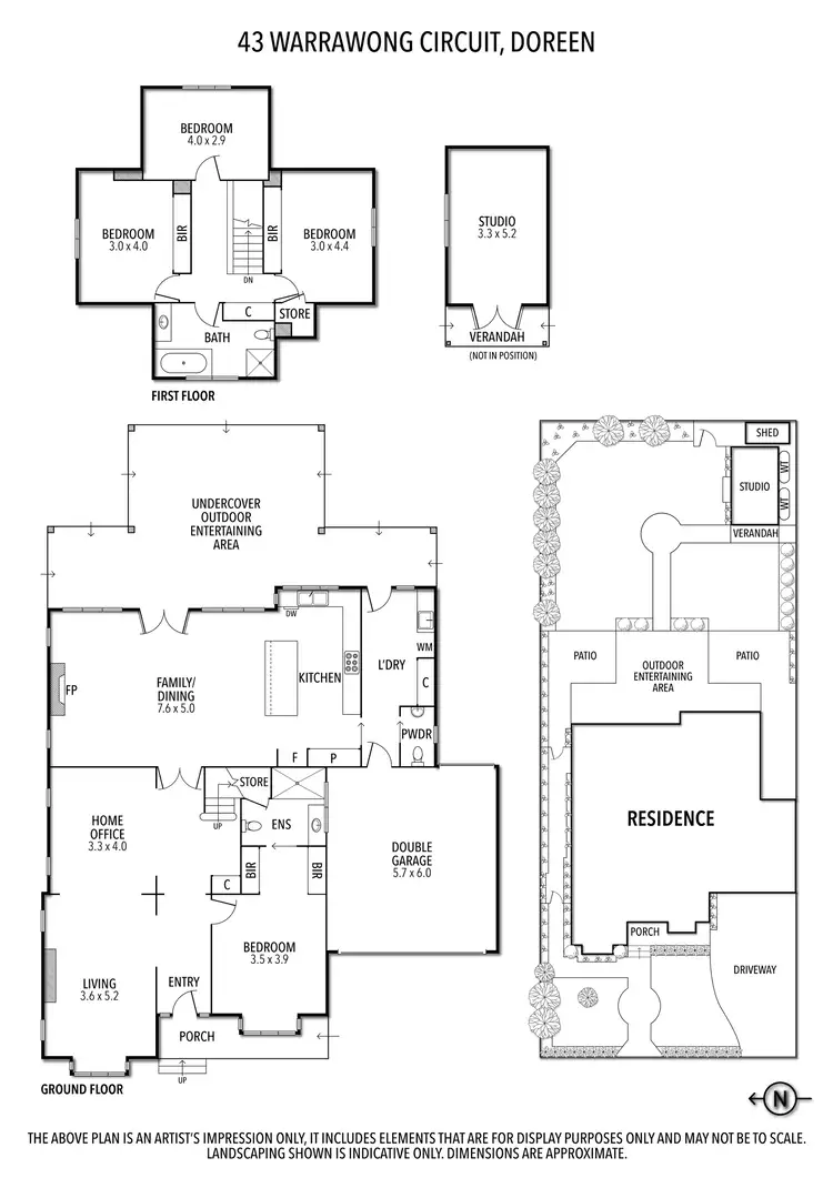 Floorplan of Homely house listing, 43 Warrawong Circuit, Doreen VIC 3754
