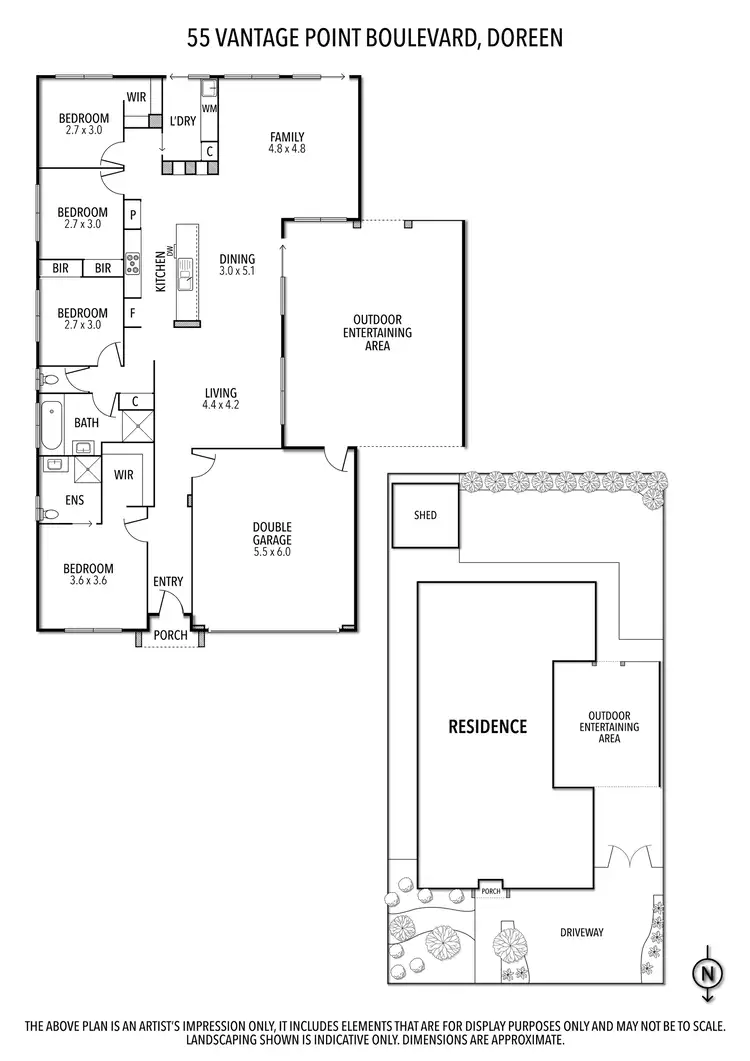 Floorplan of Homely house listing, 55 Vantage Point Boulevard, Doreen VIC 3754