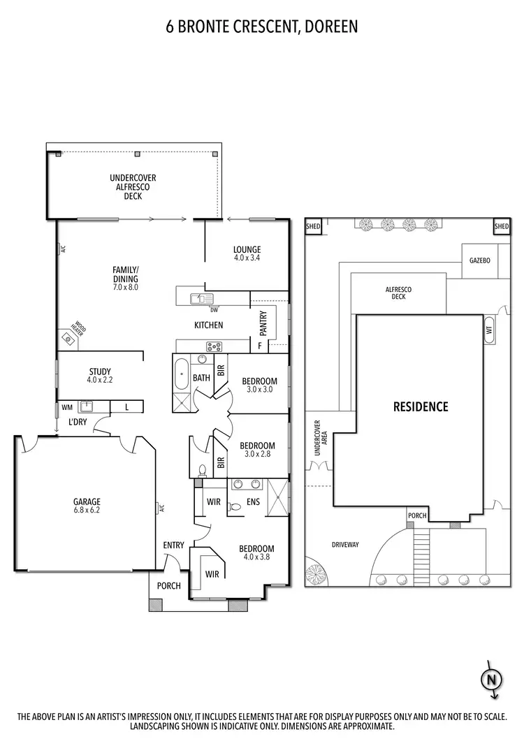 Floorplan of Homely house listing, 6 Bronte Crescent, Doreen VIC 3754
