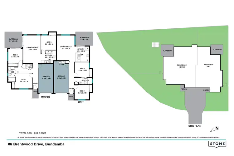 Floorplan of Homely semi-detached listing, 86 Brentwood Drive, Bundamba QLD 4304