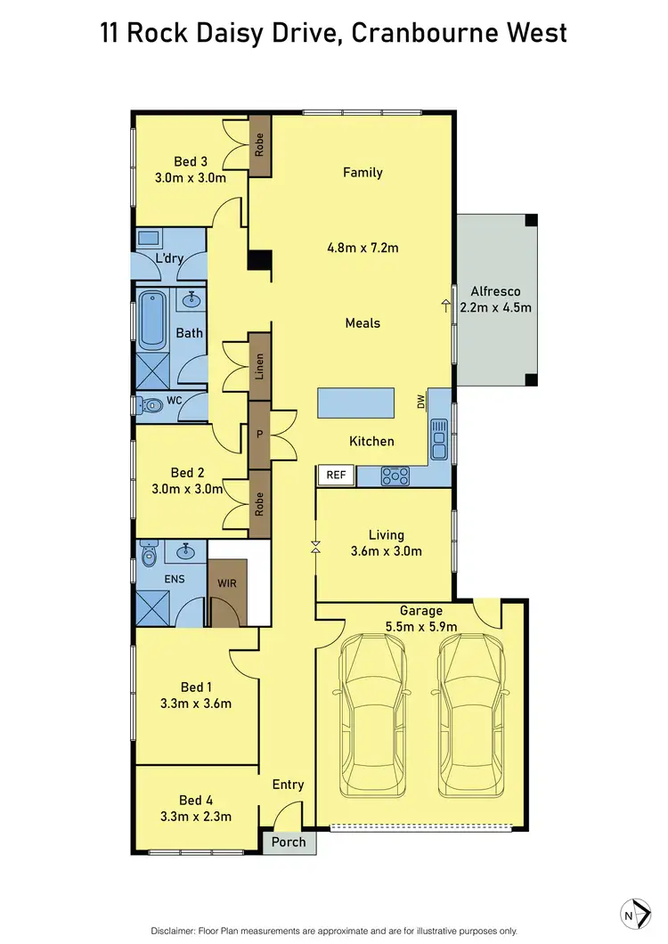 Floorplan of Homely house listing, 11 Rock Daisy Drive, Cranbourne West VIC 3977