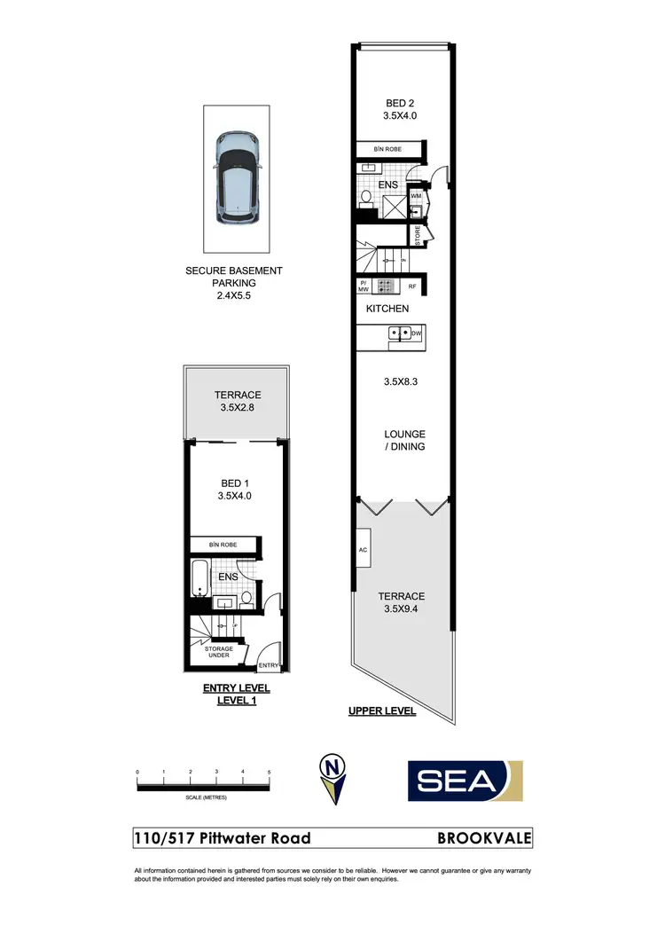 Floorplan of Homely unit listing, 110/517 Pittwater Road, Brookvale NSW 2100
