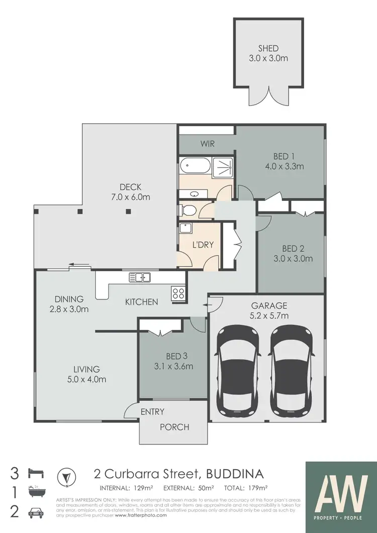 Floorplan of Homely house listing, 2 Curbarra Street, Buddina QLD 4575