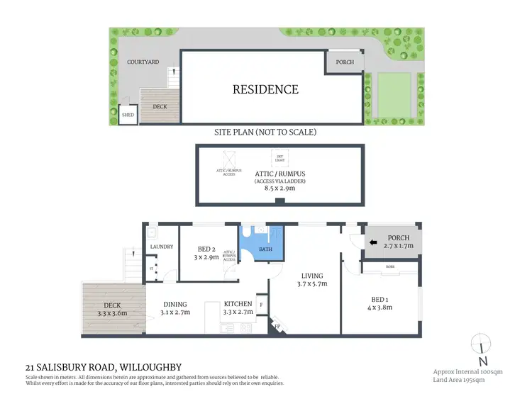Floorplan of Homely semi-detached listing, 21 Salisbury Road, Willoughby NSW 2068