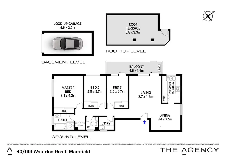 Floorplan of Homely apartment listing, 43/199 Waterloo Road, Marsfield NSW 2122
